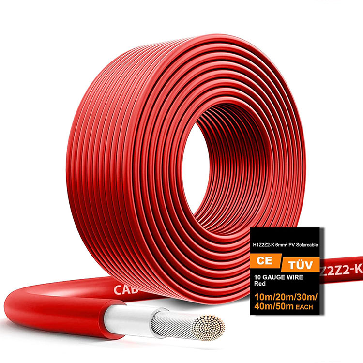 Bassa resistenza di cunduttore 10AWG Filu fotovoltaicu 65FT
